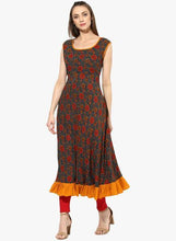 Multicoloured Printed Anarkali Kurta