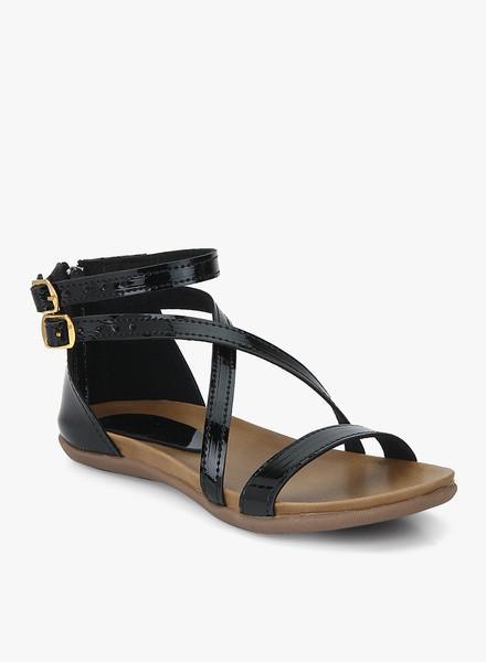 Black Buckled Sandals