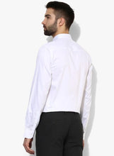 White Solid Slim Fit Formal Shirt