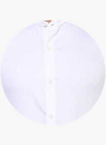 White Solid Slim Fit Formal Shirt