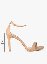 Stecy Beige Ankle Strap Stilettos