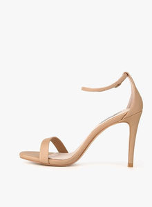 Stecy Beige Ankle Strap Stilettos